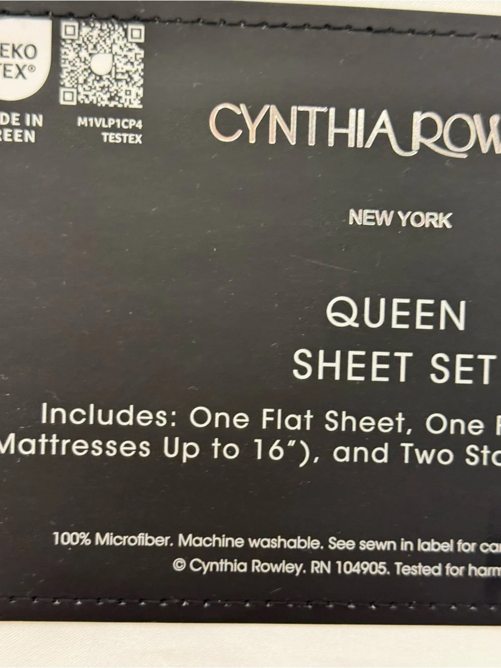 Cynthia Rowley White Halloween Dog Print Queen Sheet Set